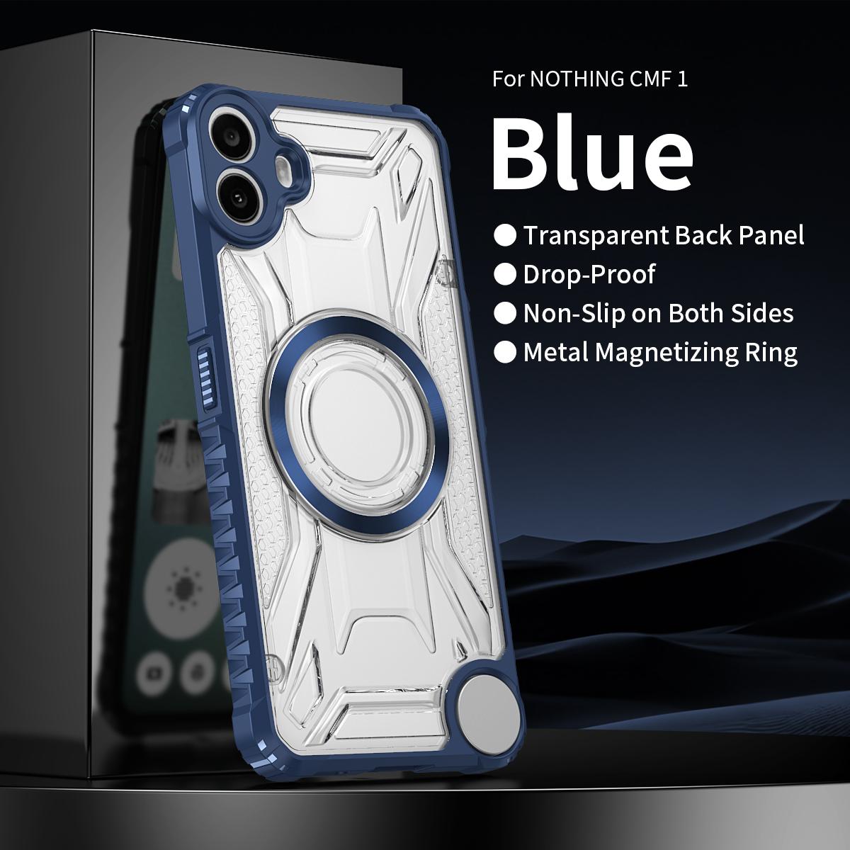 

CD Magnetic Design Heavy Duty Hard HD Clear Back Cover,Rugger Armor Hard PC TPU Case For Nothing Phone CMF 1 Nothing CMF Phone 1 синий