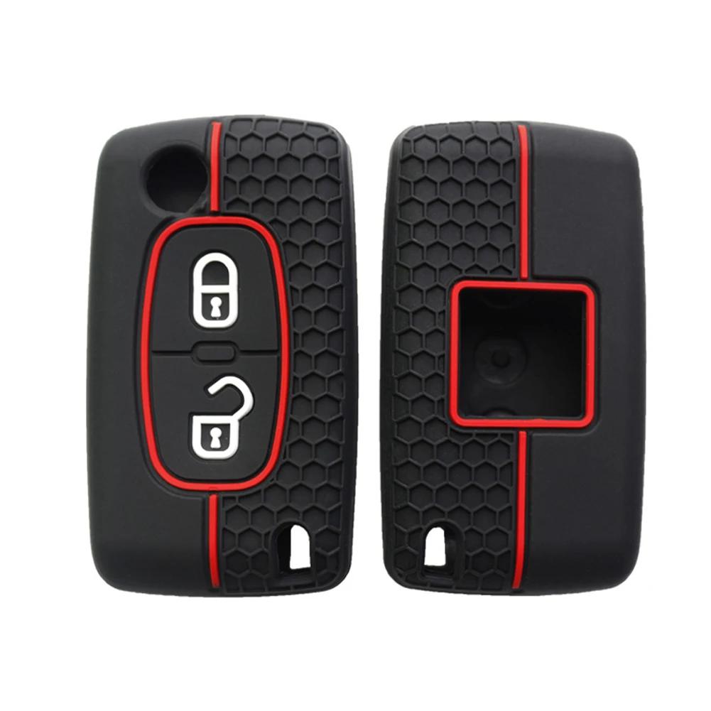 1x Soft Silicone Car Key Case Cover Protected Shell for Peugeot 208 2008 308 3008 508 408 307 4008 for Citroen C3 C4 C5 C6 C8