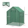 Greenhouse Replacement Cover, 140 x 143 x 190 cm, Window, UV-Resistant Zippered Door