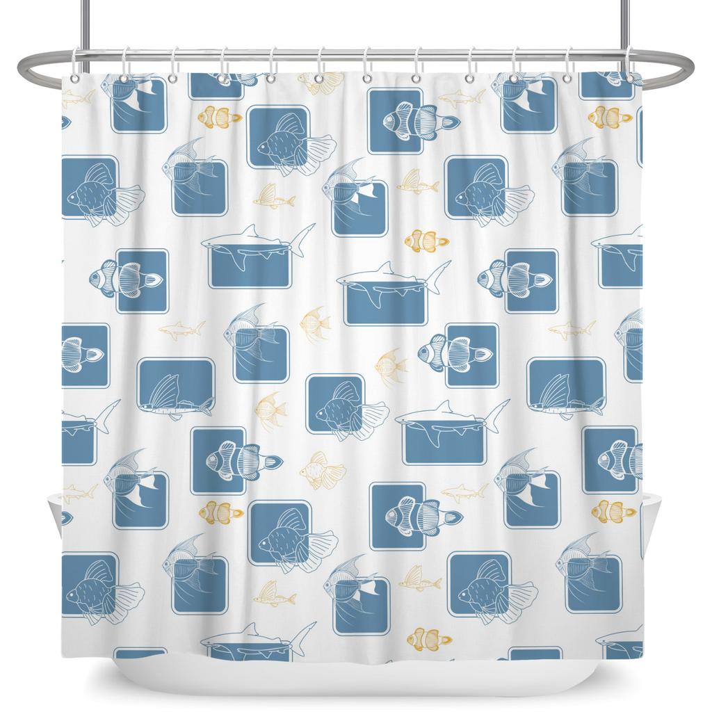 Cute Cartoon Animal Shower Curtain Waterproof Bath Curtain Bathroom Decor Kids Friendly Design Multiple Fun Patterns With Hooks
