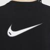 Nike Solid Color Logo Fashion Comfortable Casual Round Neck Sport T-Shirt With Drop Shoulder Sleeves Women Tops Black HJ3947-010