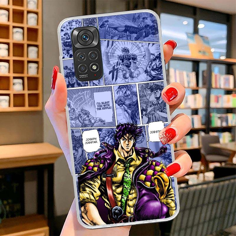 JoJo Bizarre Adventure Anime Cover Phone Case For Xiaomi Redmi Note 15 14 13 12 11 10 Pro Plus 14S 12S 11S 11T 11E 10S Soft Fund