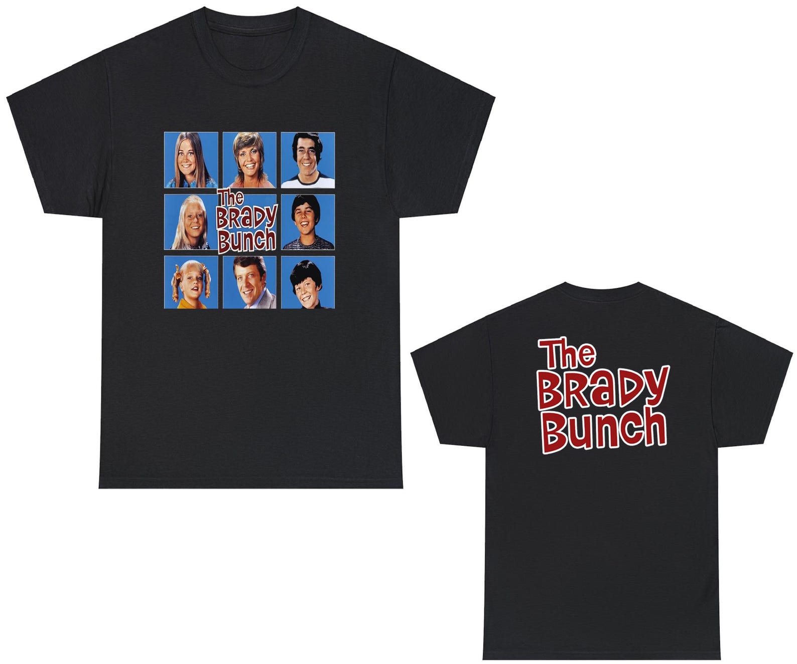 The Brady Bunch TV Show Logo Black Navy T-Shirt Size S to 5XL 4XL