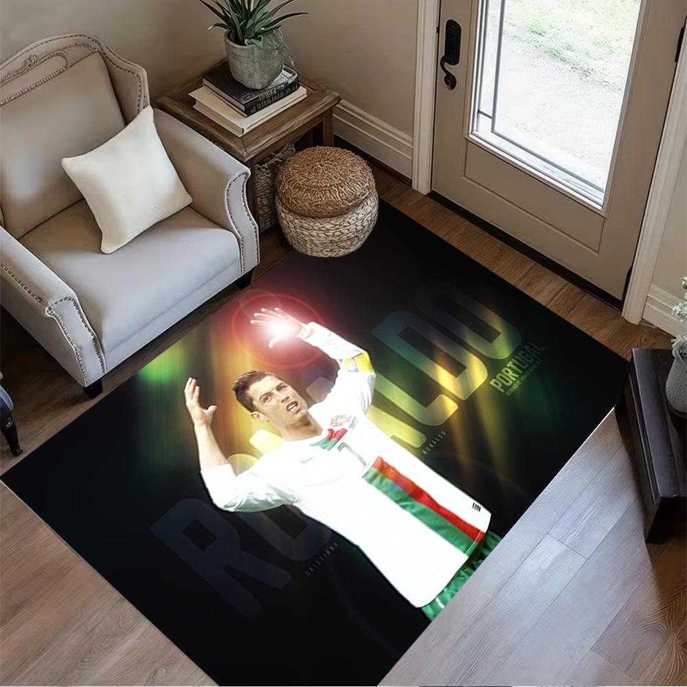 Ronaldo's Soccer Legend Floor Mat Design for Game Room Decorate room Dormitory Foyer Antislip Carpet Decorate Offices