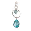 Sky Blue Topaz Gemstone 925 Sterling Silver Jewelry Handmade Pendant 1.80" Gift PP-10-9