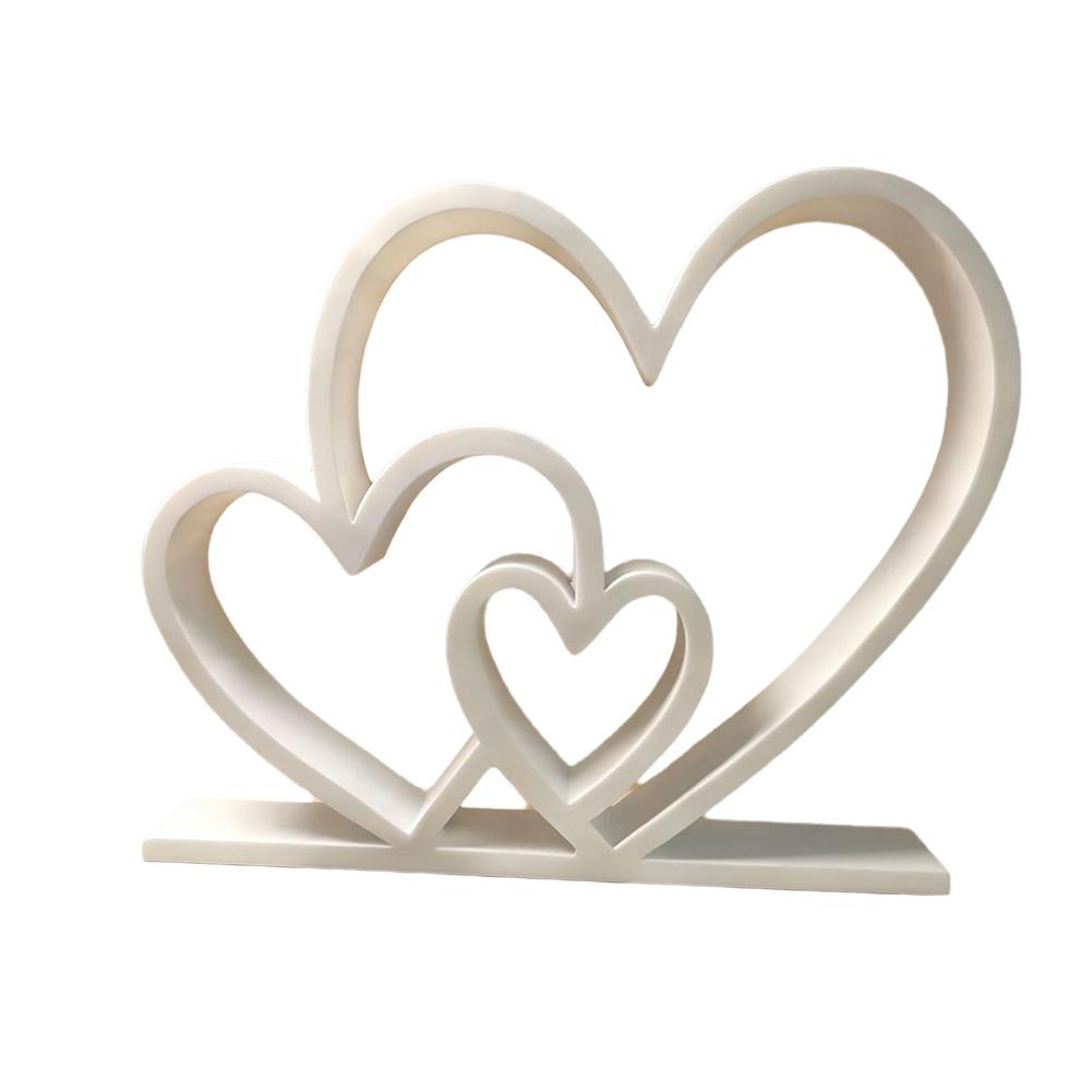 New Heart Sculpture Valentine Gift Black White Modern Design Bookshelf Desktop Decor Home Decor Art Minimalist Love Decoration белый