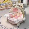 Pink Plush Doll Bassinet & Dustproof Storage Box