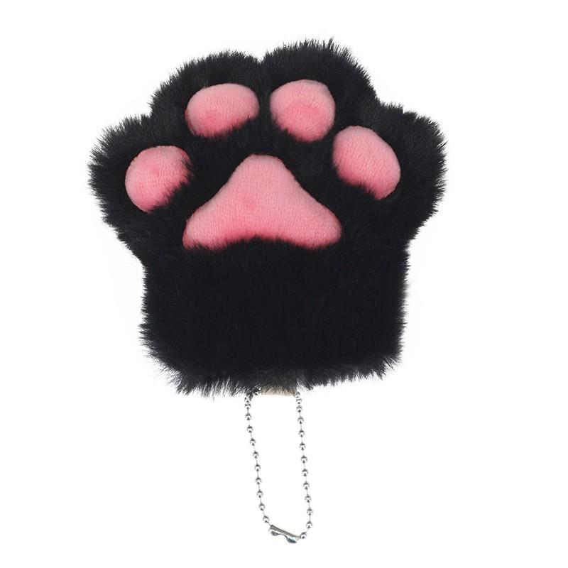 Plush Cat Paw Keychain Charm Soft Animal Claw Pendant Kids Friends Birthday Party Gift