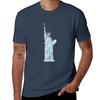 Hand Painted Statue of Liberty Watercolor T-Shirt Plus Size Comfort Fit Tee
