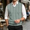 Men's V-Neck Sweater Vest Casual Wool Knit Sleeveless Top for Commute, Work and Everyday Wear
