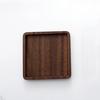 Sottobicchiere Quadrato Rotondo in Legno di Noce per Caffè Tè Teiera Tazza Tazza Ciotola Sottopiatto Tappetino