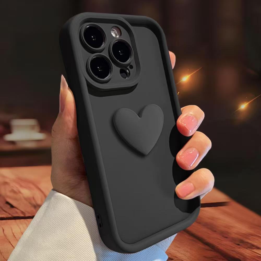 New Wine Red Love Liquid Silicon Case for Iphone 16 15 14 13 12 11 Pro Max Plus X Xs Xr Camera Protection Soft Back Cover Coffee
