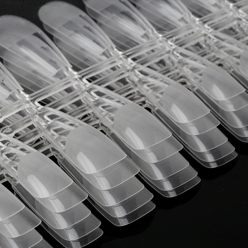 240 Transparente Matte Lange Ballerina Nagelspitzen - Ultradünn & Kein Feilen Notwendig