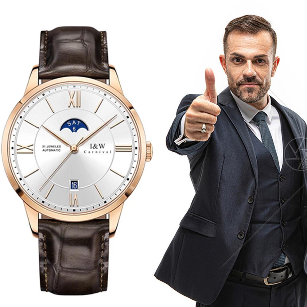 Montre Homme CARNIVAL Mechanical Business Watch for Man Brand Luxury Automatic Wrist Watch Men 30M Waterproof Reloj Hombre