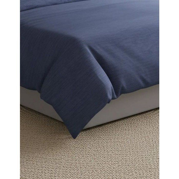 Parure de lit - 1 housse de couette 140 x 200 cm + 1 taie d'oreiller 60 x 60 cm - 100% coton renforcé - Bleu