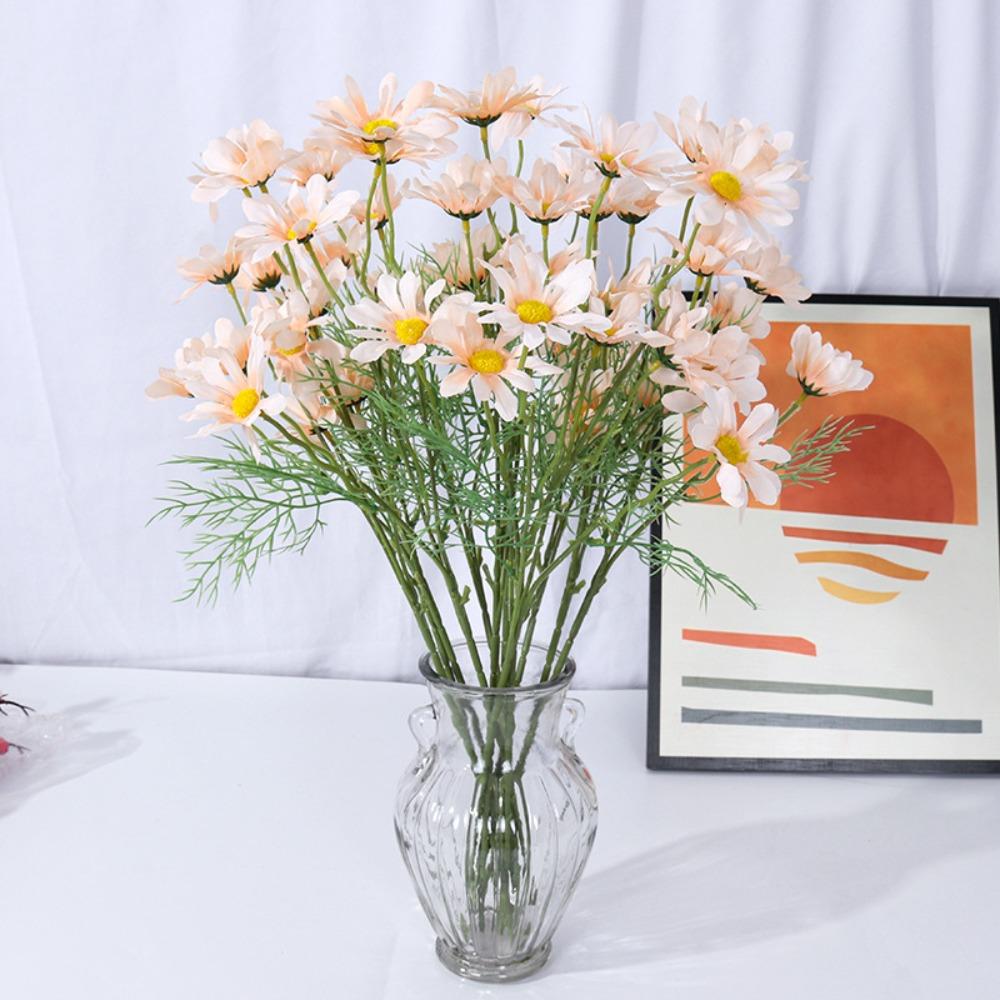 Multi-color Silk Small Daisy Flowers Long Branch Simulation Daisy Flowers  Wedding Decor шампанского