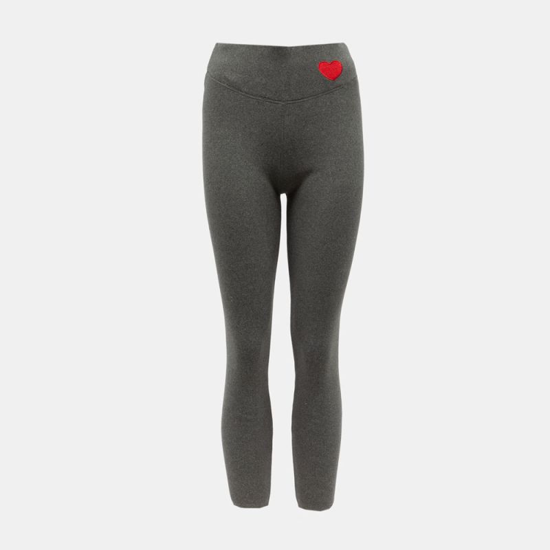Legging fourré myrta avec coeur brodé rouge Femme CHANTAL THOMASS