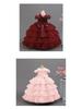 Little Girl's Princess Piano Performance Gown - Elegant High-End Wedding Tulle Cake Skirt Dress