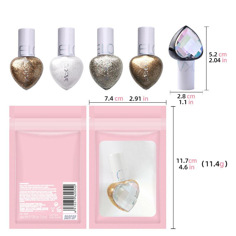 Pennello piccolo a forma di cuore impermeabile Shimmering Liquid Eyeliner Eye Illuminante Liquido Ombretto Trucco per occhi