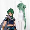 Anime 90cm hra Genshin Impact Bai Shu paruka Zelená cosplay paruka tepelně odolná syntetické vlasy rekvizity na karneval Halloween party