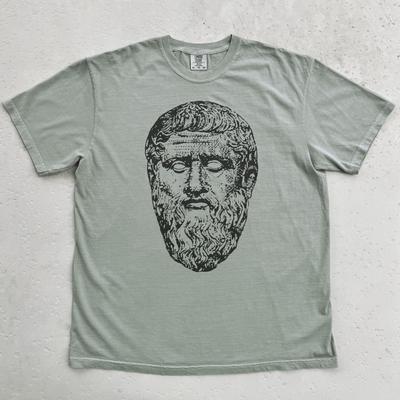 Plato Shirt | Antike Griechische Büste Philosophie T-Shirt, Philosoph T-Shirt, Sokrates, Diogenes, Aristoteles, Vintage Weiß Klassische Kunst T-Shirt