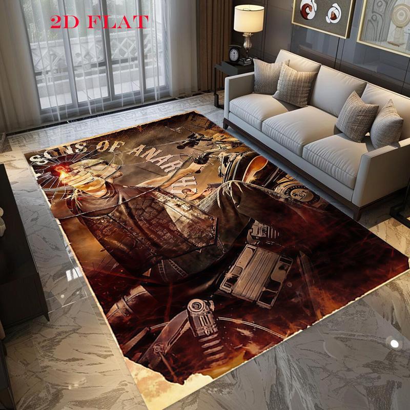 Vintage Biker Wall Tapestry Carpet Suitable For All Seasons Living Room And Bedroom Mats Doormat Dormitory Decoration Bathroom Mat