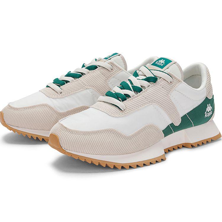 Kappa Spliced Casual Retro Design Comfortable Non-Slip Wear-Resistant Lightweight Low-Top Running Shoes Unisex sneaker Gray White K0DW5MM01D-133