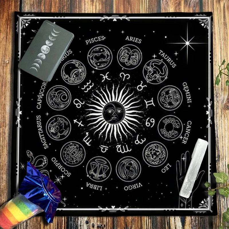 Tarot Card Tablecloth Altars Cloth 12 Constellations Tablecloth Home Decors
