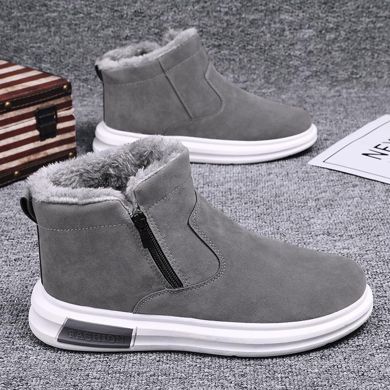 Men's shoes 2025 winter new velvet thickened warm cotton shoes men's outdoor casual fashion cold-proof snow boots
