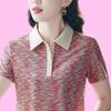 Neues Sommer-Kurzarm-T-Shirt für Damen Revers-Poloshirt Modisches Mittelalterliches Freizeit-Sportoberteil