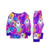 Matching Family Halloween Print Loungewear Set - Long Sleeve Top and Pants for Parents and Kids