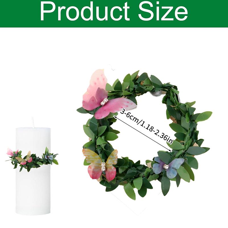 10 Pcs Drip Protection Communion Candle,Candle Rings Small Artificial Wreaths Drop Catcher For Candles