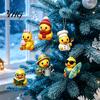 Interactive Holiday Morning Ritual Duck Advent Calendar, 24-Day Christmas Countdown Box with Cute Acrylic Festive Themed Decor Toy, Tree Hanging