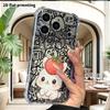 Phone Case: 2D Flat Suitable for iPhone 18 17 16 15 14 13 Pro, Transparent Four Corner Protective Case, Strawberry Little Bunny, Christmas and Hallowe