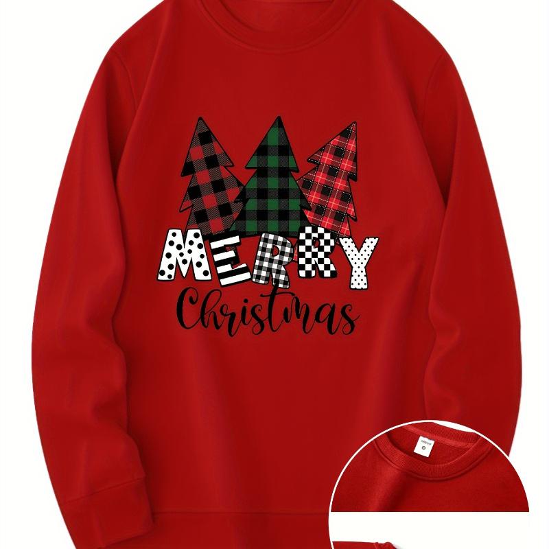 

Retro Plaid Christmas Theme Crew Neck Sweatshirt - Timeless Classic XXL абрикосовый
