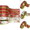 Festive 3.8cm Dual Color Printed Ribbon For Christmas Tree Decorations And Holiday Crafts