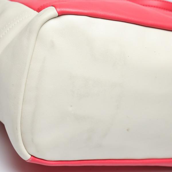 COACH Shoulder Bag Tote Bag leather Red x cream Women 23469 Used