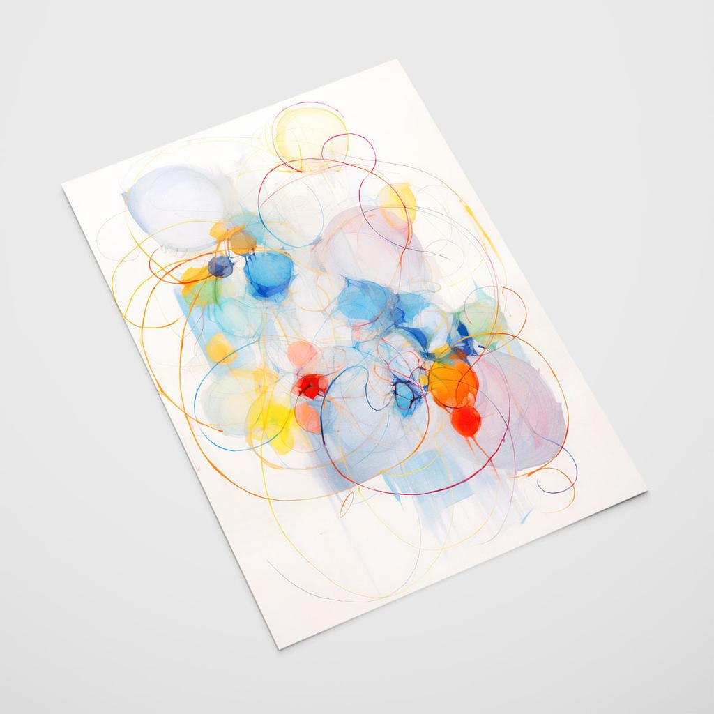 Plakat kolorowa abstrakcja