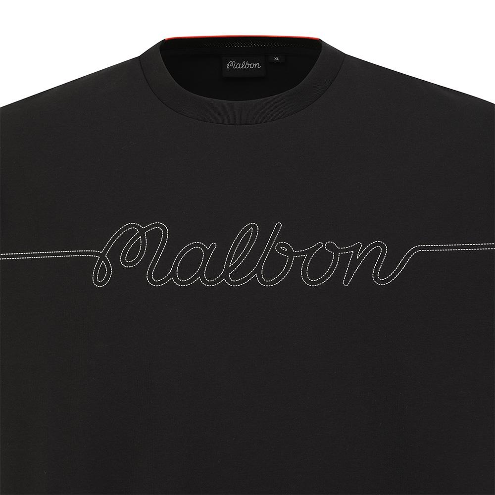 MALBON GOLF Bucket Stitch Uni Round T-Shirt Black