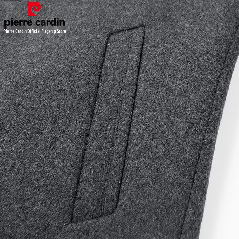 Pierre Cardin Men's Wool Blend Mid-Length Overcoat with Removable Down Liner