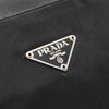 Used PRADA Triangle logo Shoulder Bag Nylon leather Black Used Women