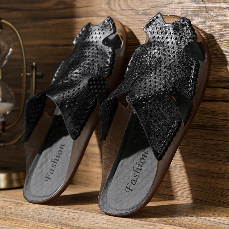 38-47 Summer Mens Casual Sandals Men's Large Handcrafted Slippers Outdoor Sandals Beach Slippers