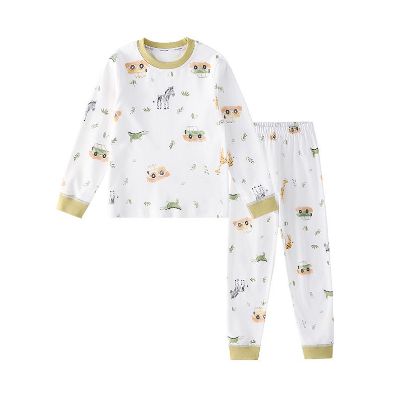 100% Cotton Hall Kids' Pure Cotton Pajama Set: Antibacterial, Anti-Pilling Children's Homewear