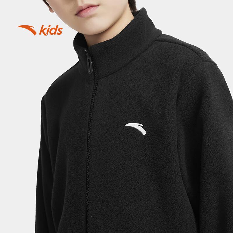 Anta Kids' Unisex Fleece Anti-Static Stand Collar Jacket A72537704
