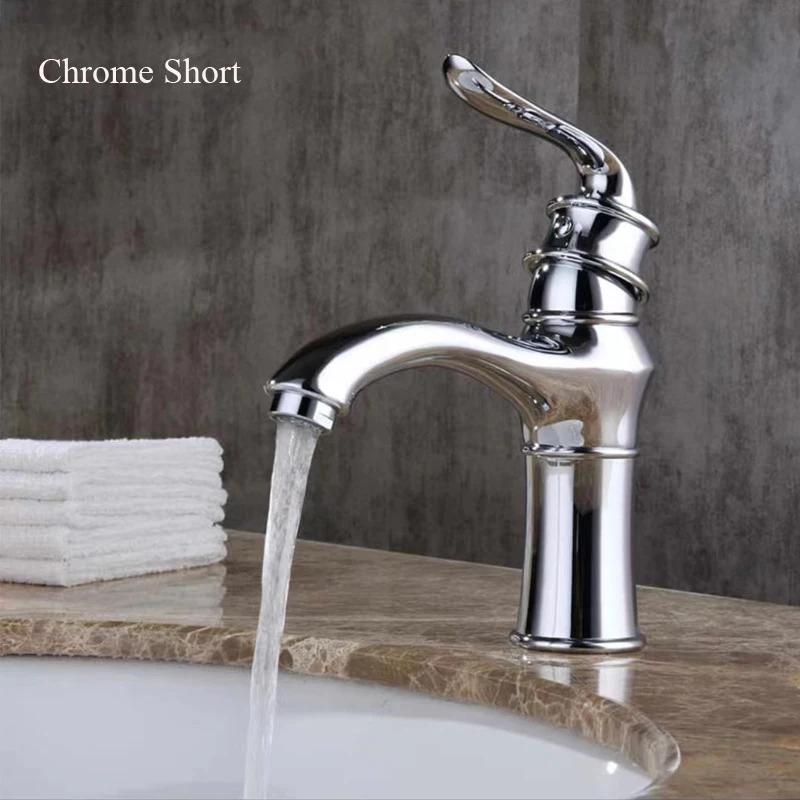 Luxury Basin Faucet Modern Bathroom Washbasin Faucet Gold Hot Cold Mixer Tap Basin Sink Faucet Single Handle Kitchen Accessories