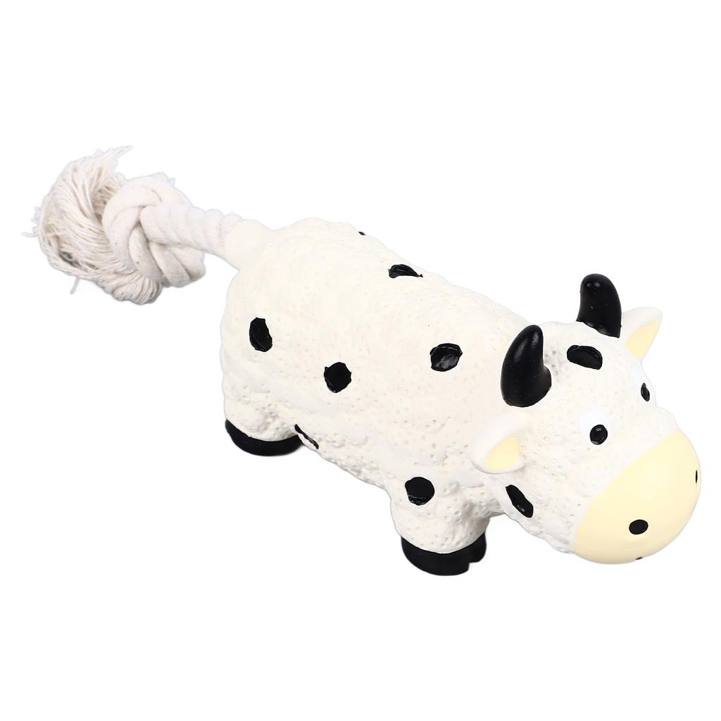 Latex Dog Toy Squeaky Soft Interactive Unique Shape Puppy Chewing Toy for Indoor Small Medium Dogs Cow