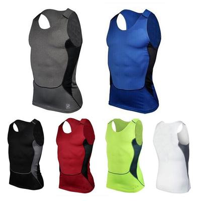 Mens Compression Sleeveless Sports Tight Shirts Fitness GYM Base Layer Top Asian S-XXL