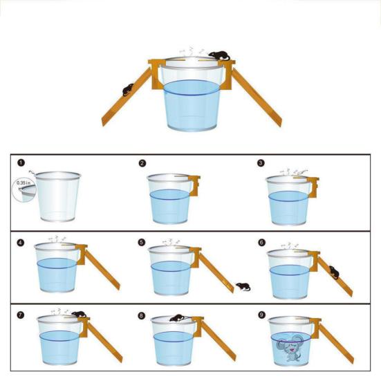 Mäuse Schädling Nagetier Maus Wippe Fallen Walk Plank Mausefalle Köder Catcher Werkzeug