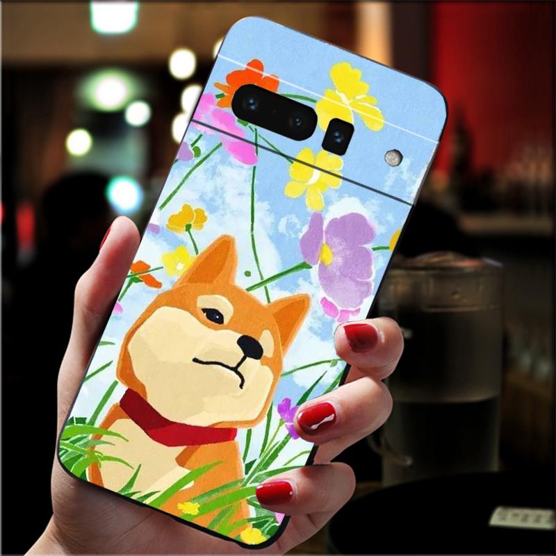 Phone Case for Google Pixel 10 9 Pro XL 8 7 6 Pro Pixel 9A 8A 7A 6A 5A 4A Pixel 8 7 6 5 Shiba Inu Painting Case Funda