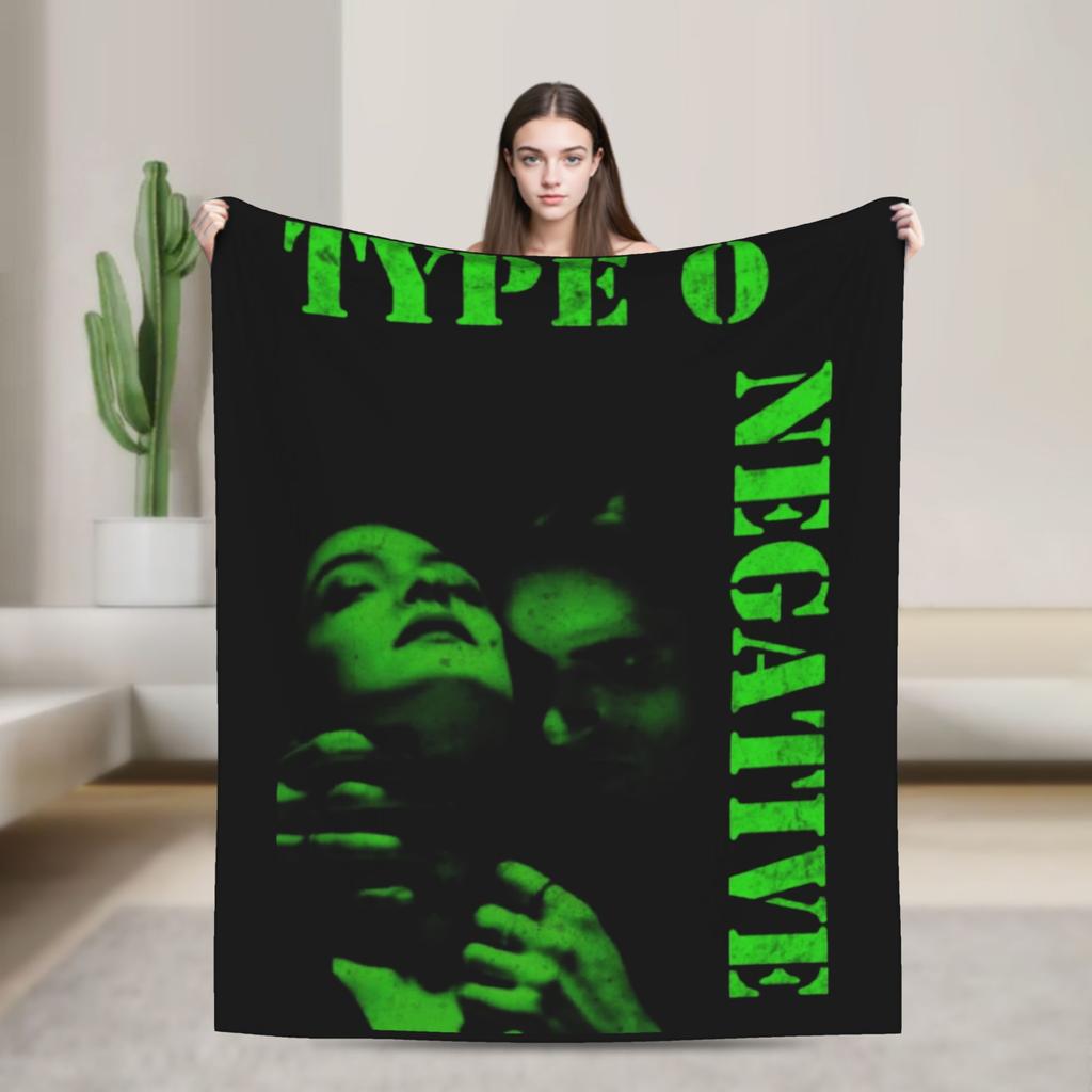 Type O Negative Rock Band Blanket Music Album Fuzzy Funny Breathable Throw Blanket for Bedroom Autumn/Winter Office